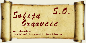 Sofija Oraovčić vizit kartica